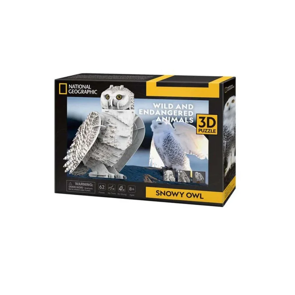 Puzzle 3D Gran Búho Blanco National Geographic - Image 2