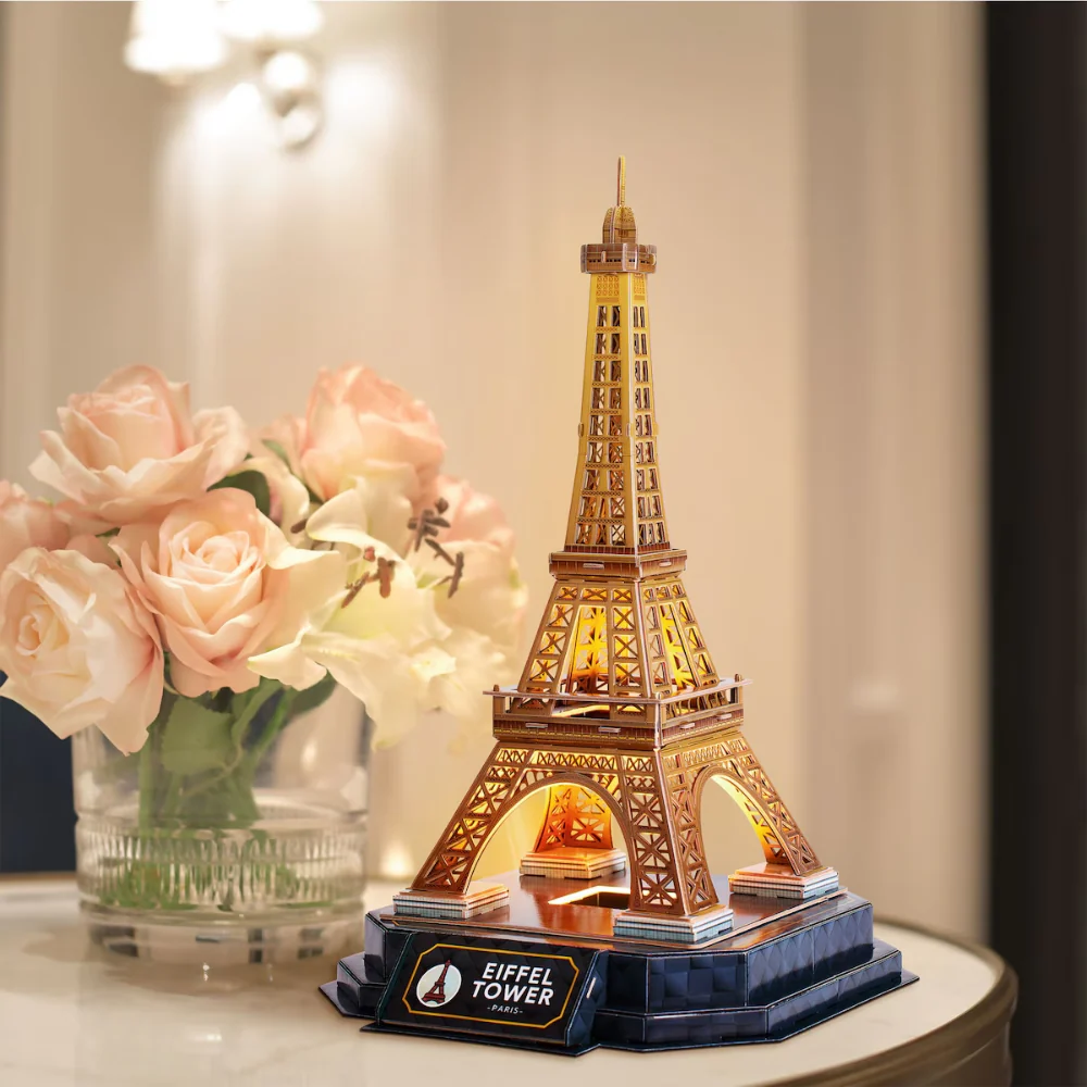 Puzzle 3D Torre Eiffel con Luz LED Night Edition - Image 2