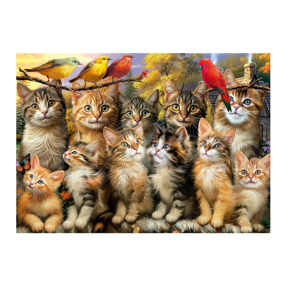 Puzzle 500 Piezas Gatitos y Pájaros Educa - Image 2