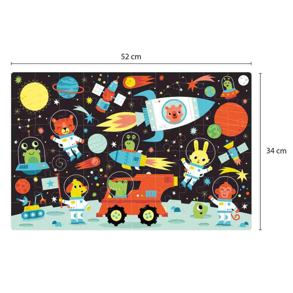 Puzzle Glow In The Dark Espacio 60 Piezas Apli Kids - Image 2