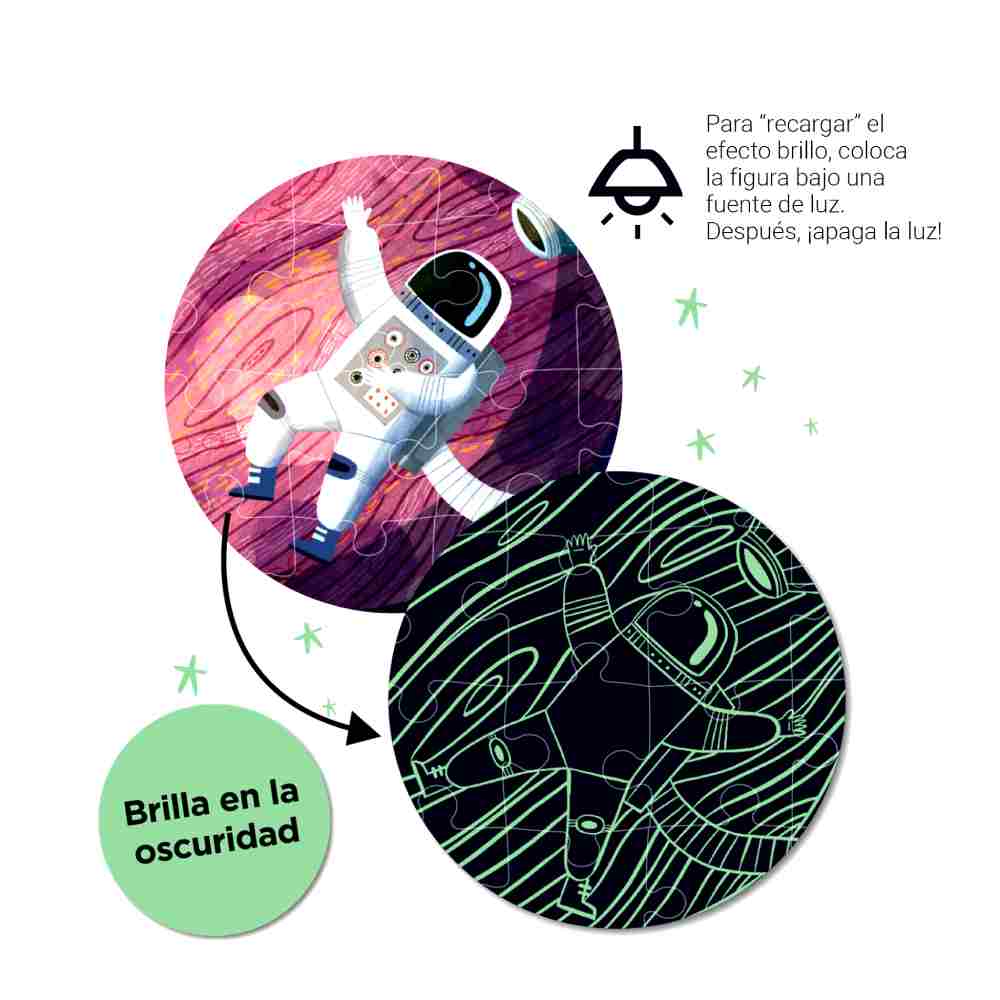 Puzzle Glow In The Dark Sistema Solar 104 Piezas Apli Kids - Image 3