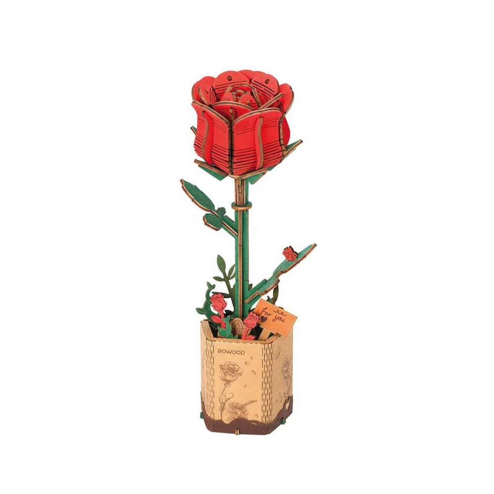 Maqueta Madera Rosa Roja Robotime