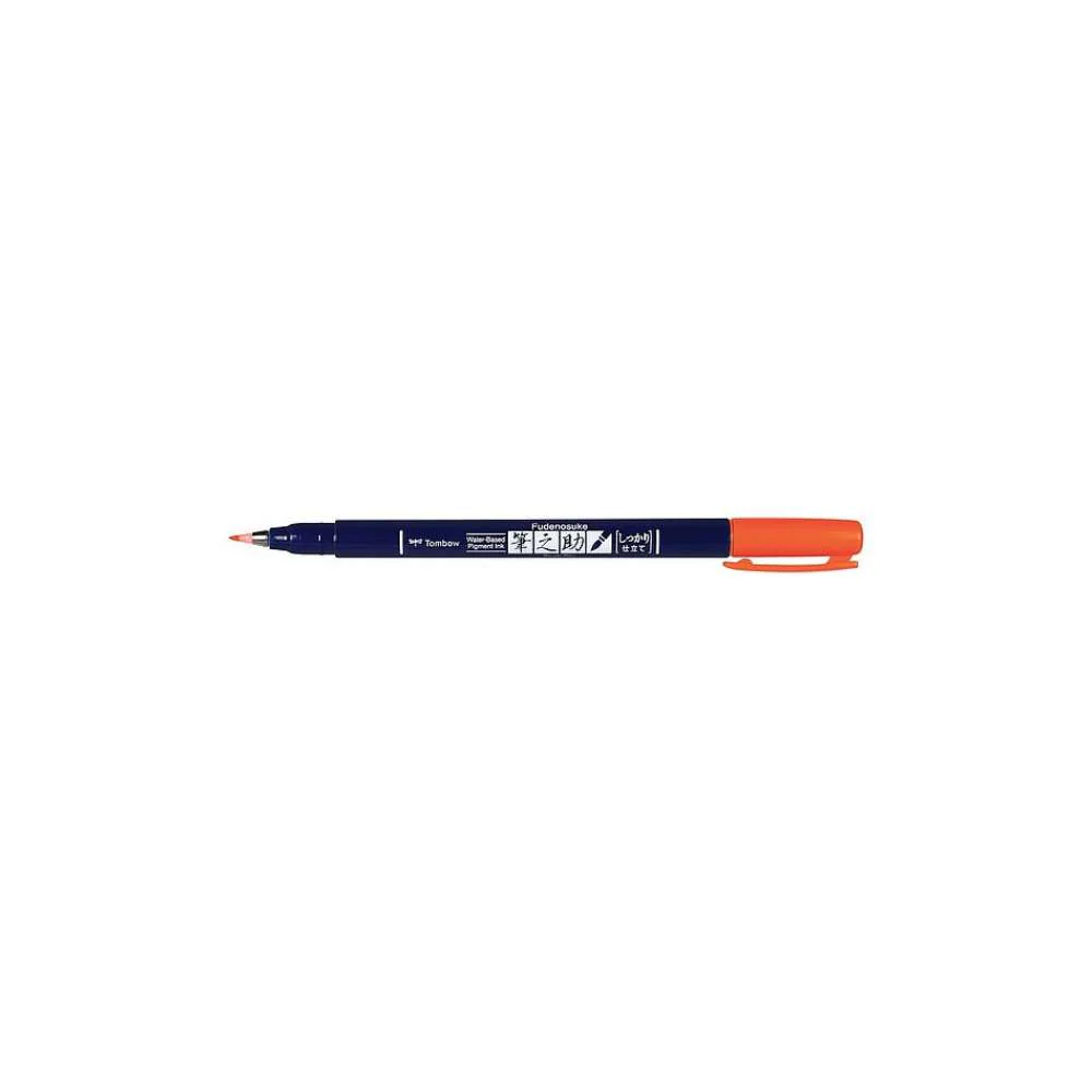 Rotulador Fudenosuke Rojo Flúor Tombow