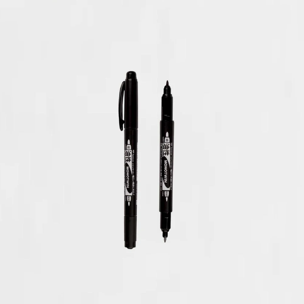 Rotulador Negro Doble Punta Mono Twin Tombow