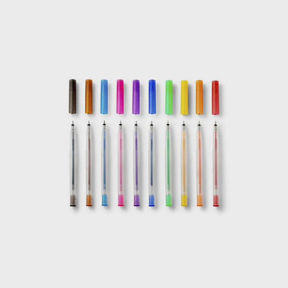 Set 10 Bolígrafos Gel Purpurina Rainbow Cricut - Image 2
