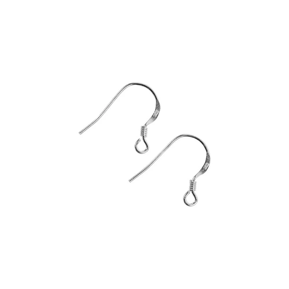 Set 10 Ganchos Plateados para Pendientes 14 mm - Image 2