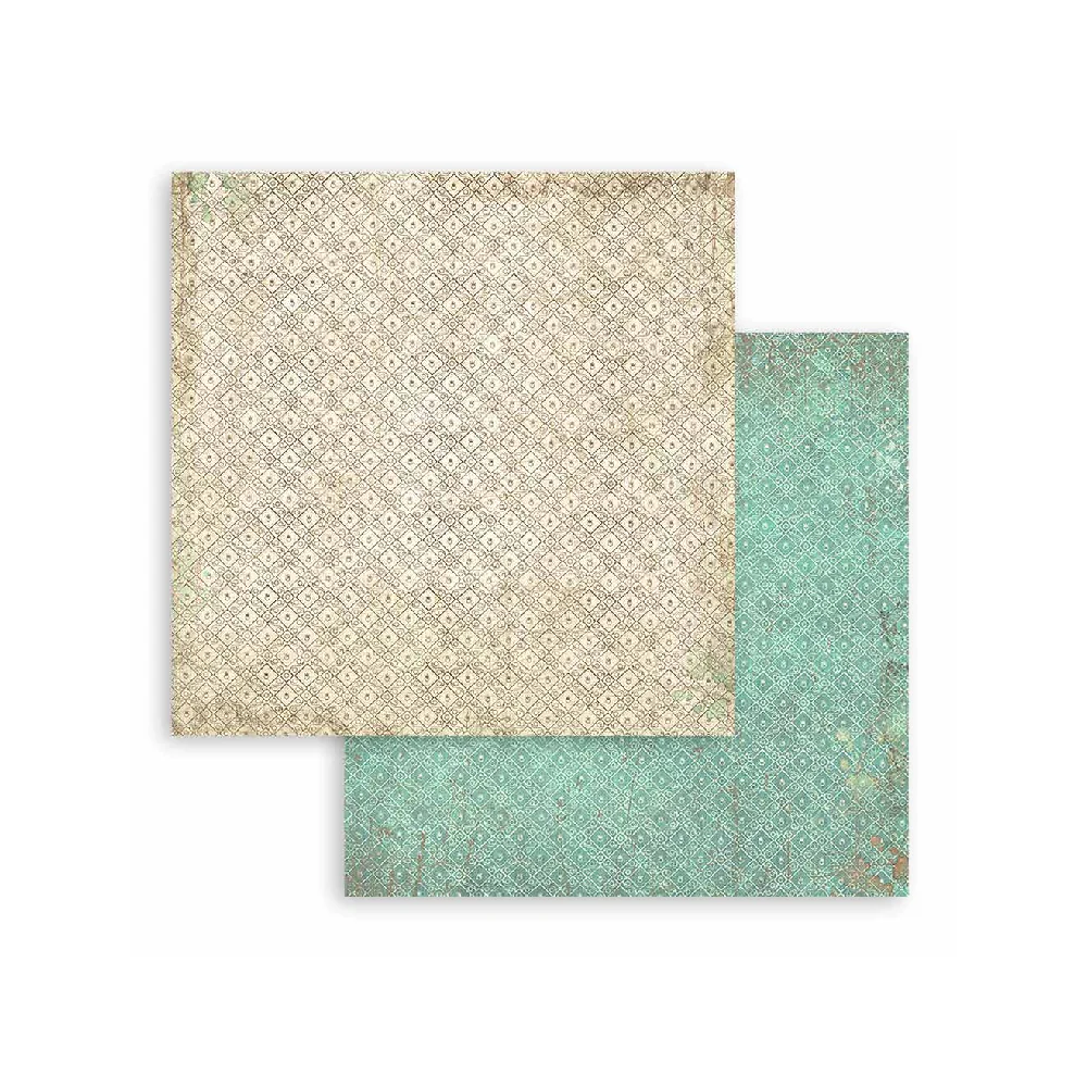 Set 10 Papeles de Scrap Backround 20x20 Brocante Antiques Stamperia - Image 3