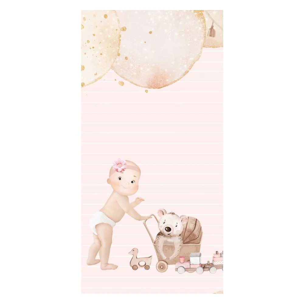 Set 10 Papeles Scrap 15x30cm Lullaby Baby Girl Papers For You - Image 5