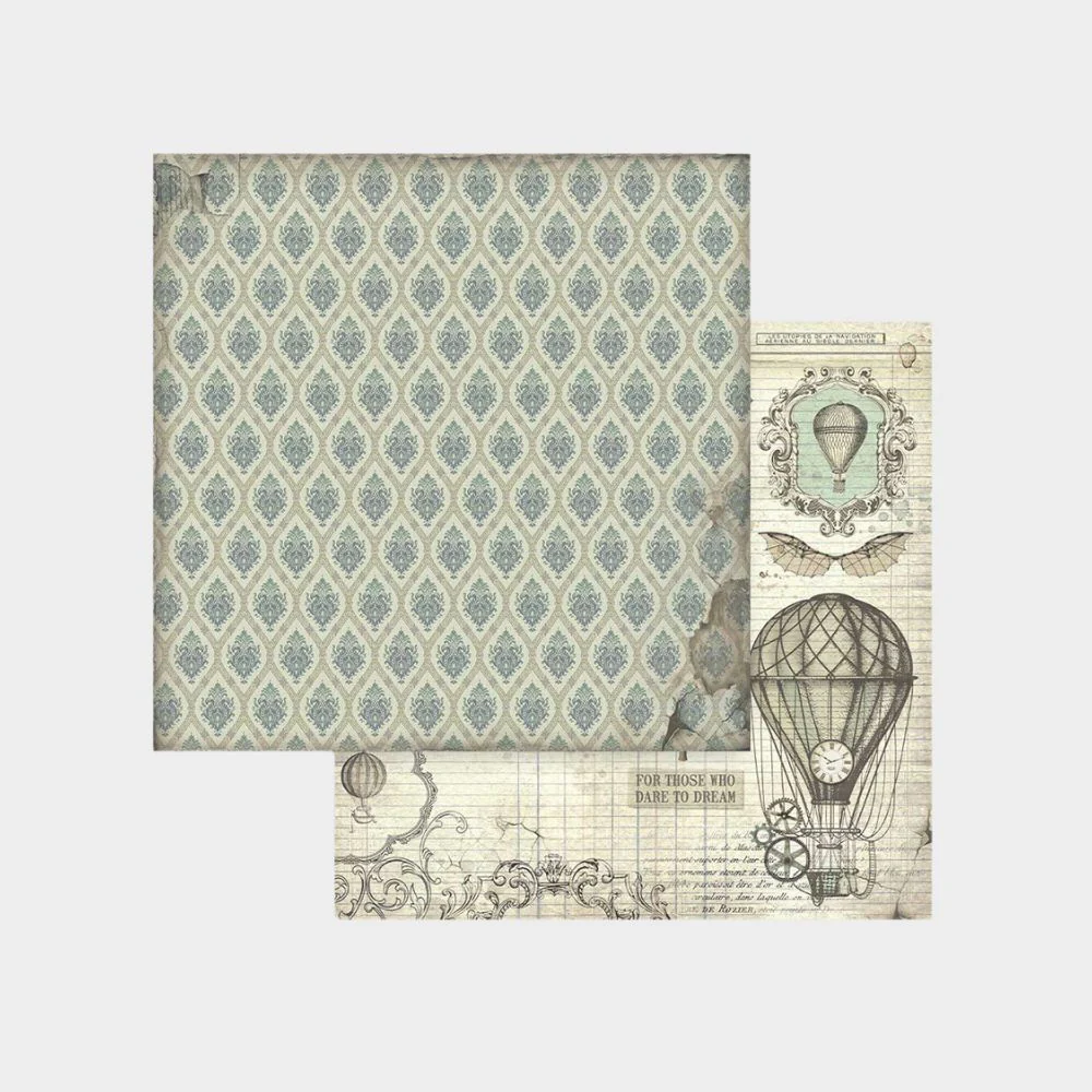 Set 10 Papeles Scrap 20x20 Voyages Fantastiques - Image 18