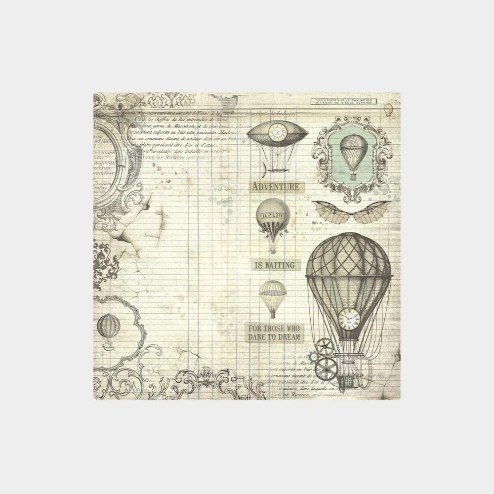 Set 10 Papeles Scrap 20x20 Voyages Fantastiques - Image 20