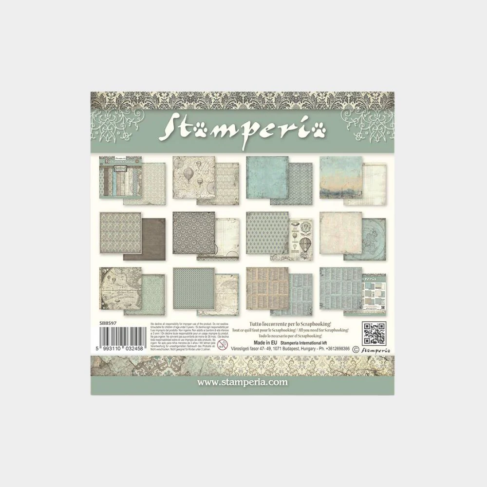 Set 10 Papeles Scrap 20x20 Voyages Fantastiques - Image 34