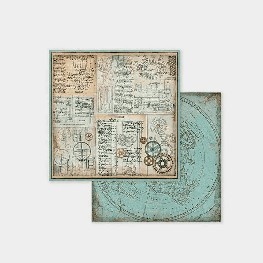 Set 10 Papeles Scrap 30x30 Blue Land - Image 2