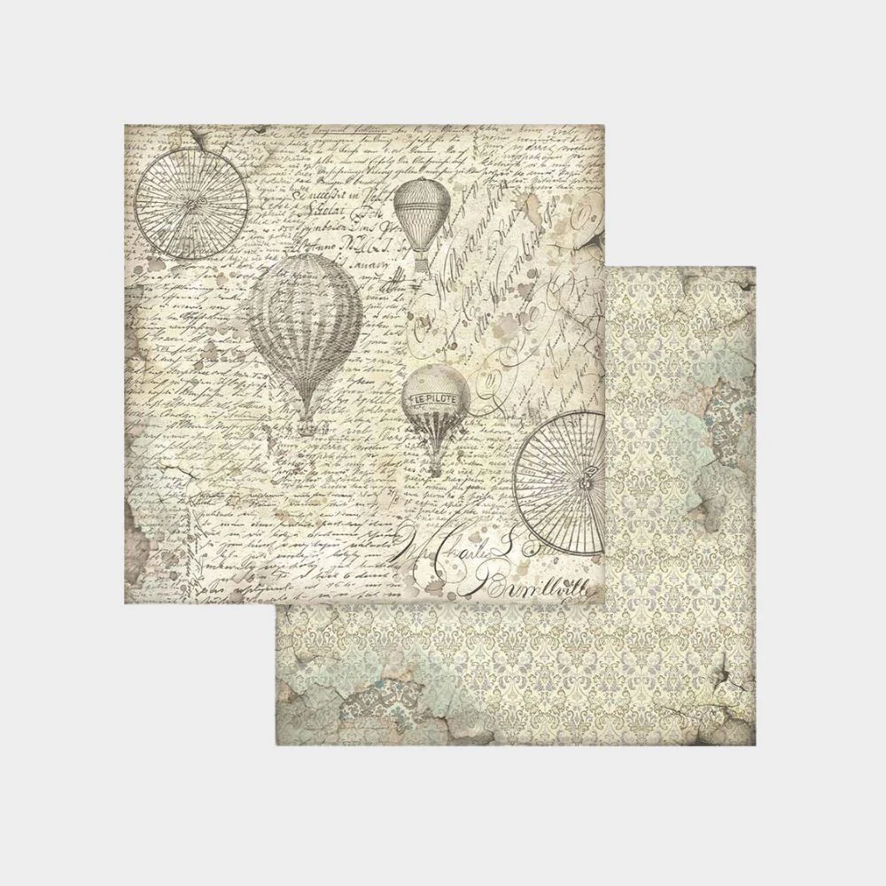 Set 10 Papeles Scrap 30x30 Voyages Fantastiques - Image 3