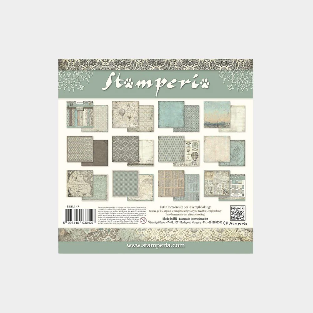Set 10 Papeles Scrap 30x30 Voyages Fantastiques - Image 34