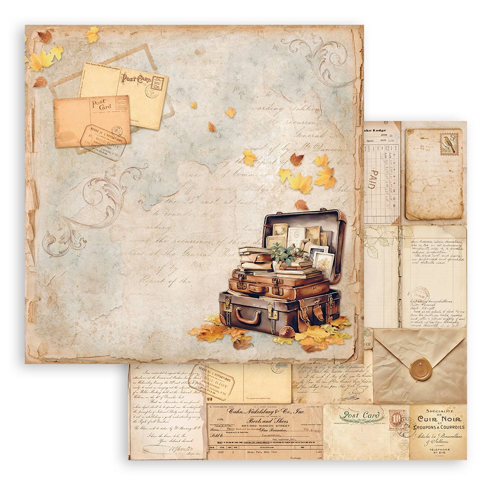 Set 10 Papeles Scrap Golden Harmony 20,3x20,3 Stamperia - Image 6