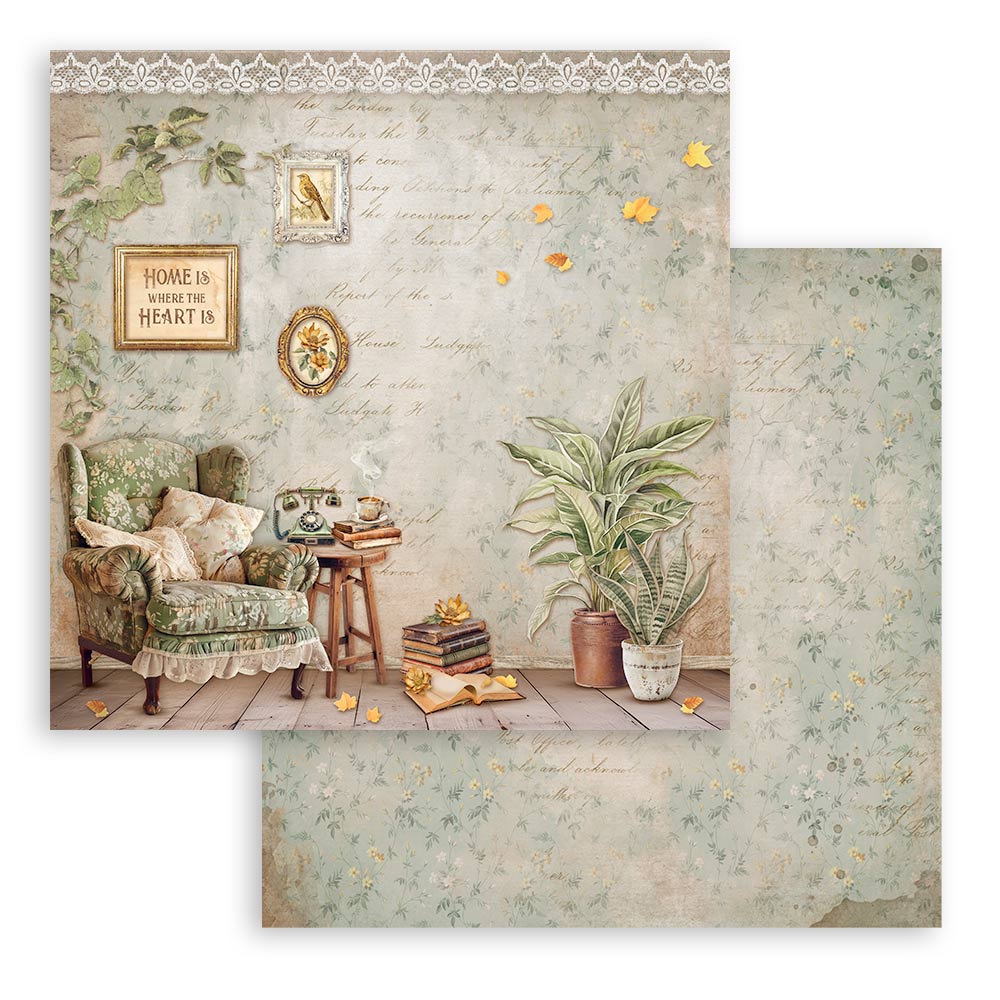 Set 10 Papeles Scrap Golden Harmony 30,5x30,5 Stamperia - Image 2