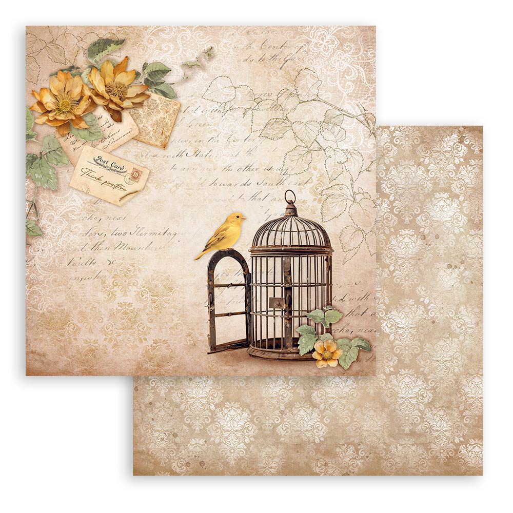 Set 10 Papeles Scrap Golden Harmony 30,5x30,5 Stamperia - Image 4