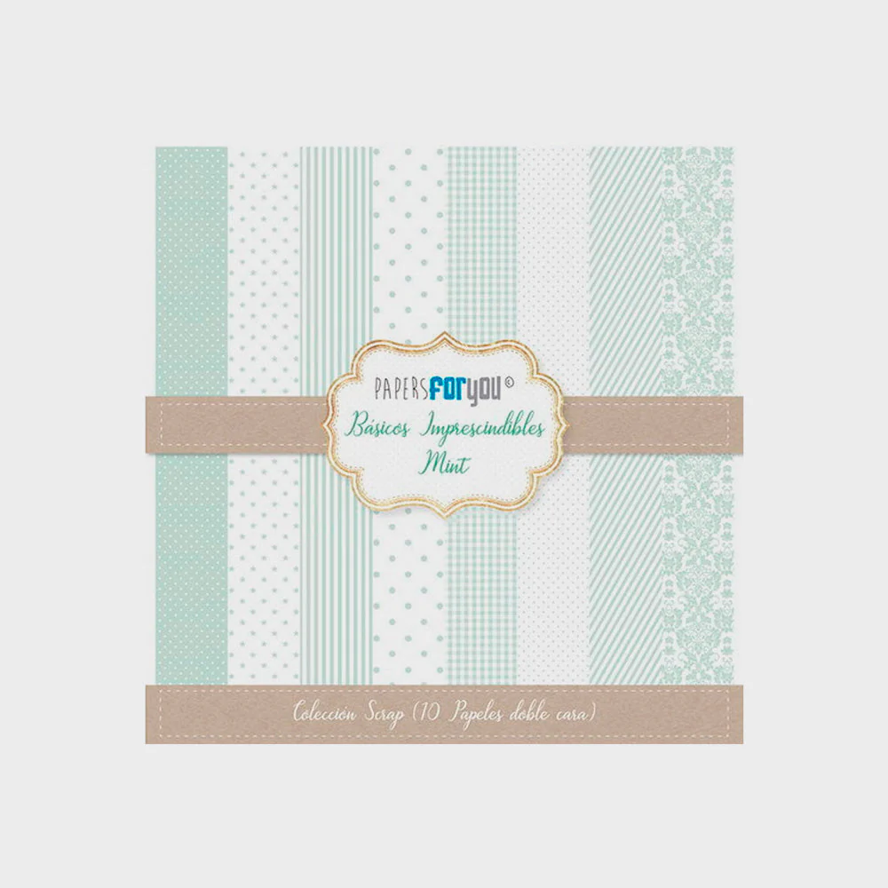Set 10 Papeles Scrap Imprescindibles Mint 30x30 Papers For You - Image 2