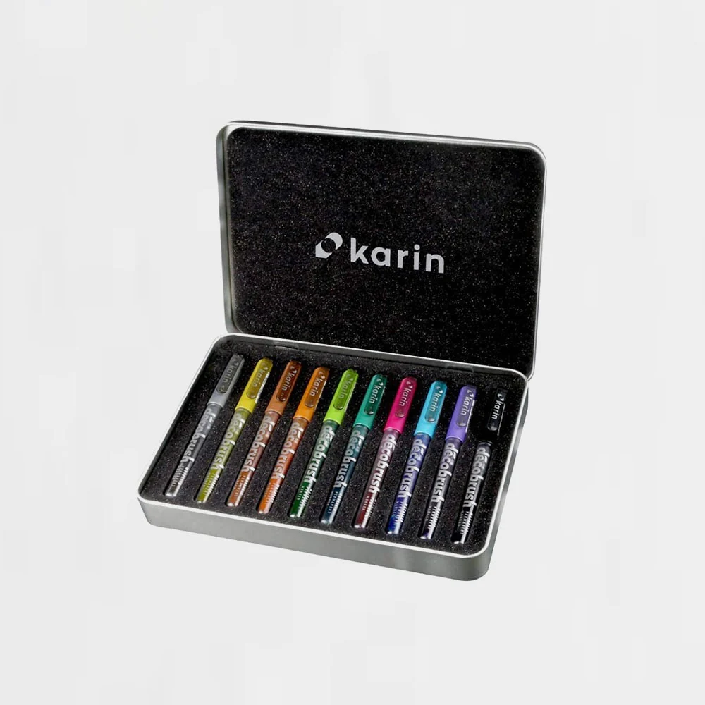 Set 10 Rotuladores Lettering DecoBrush Metallic Karin - Image 2