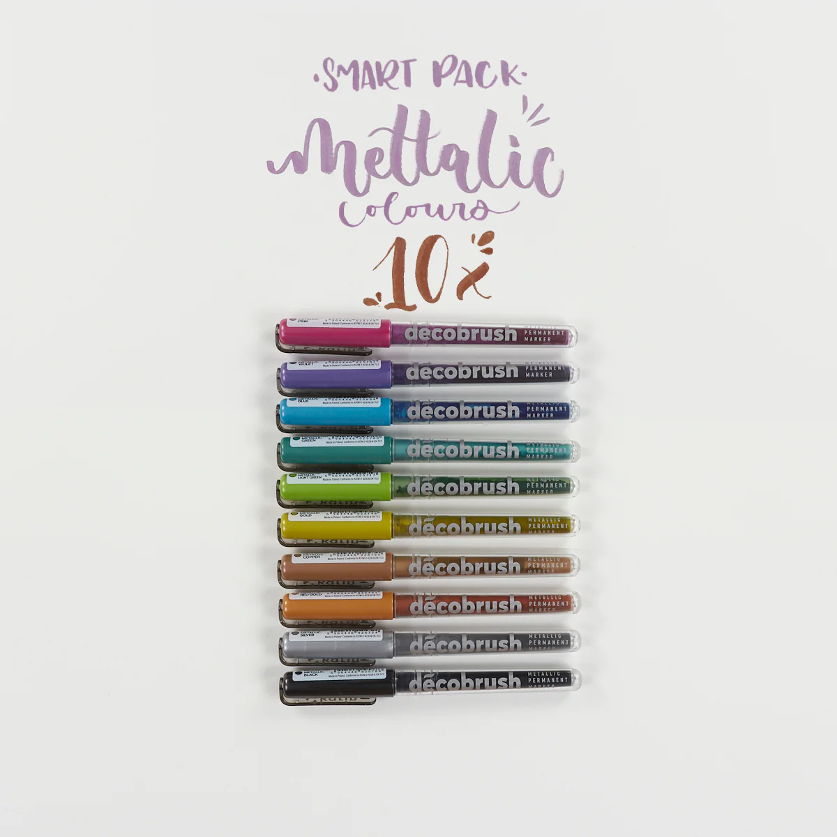 Set 10 Rotuladores Lettering DecoBrush Metallic Karin - Image 6