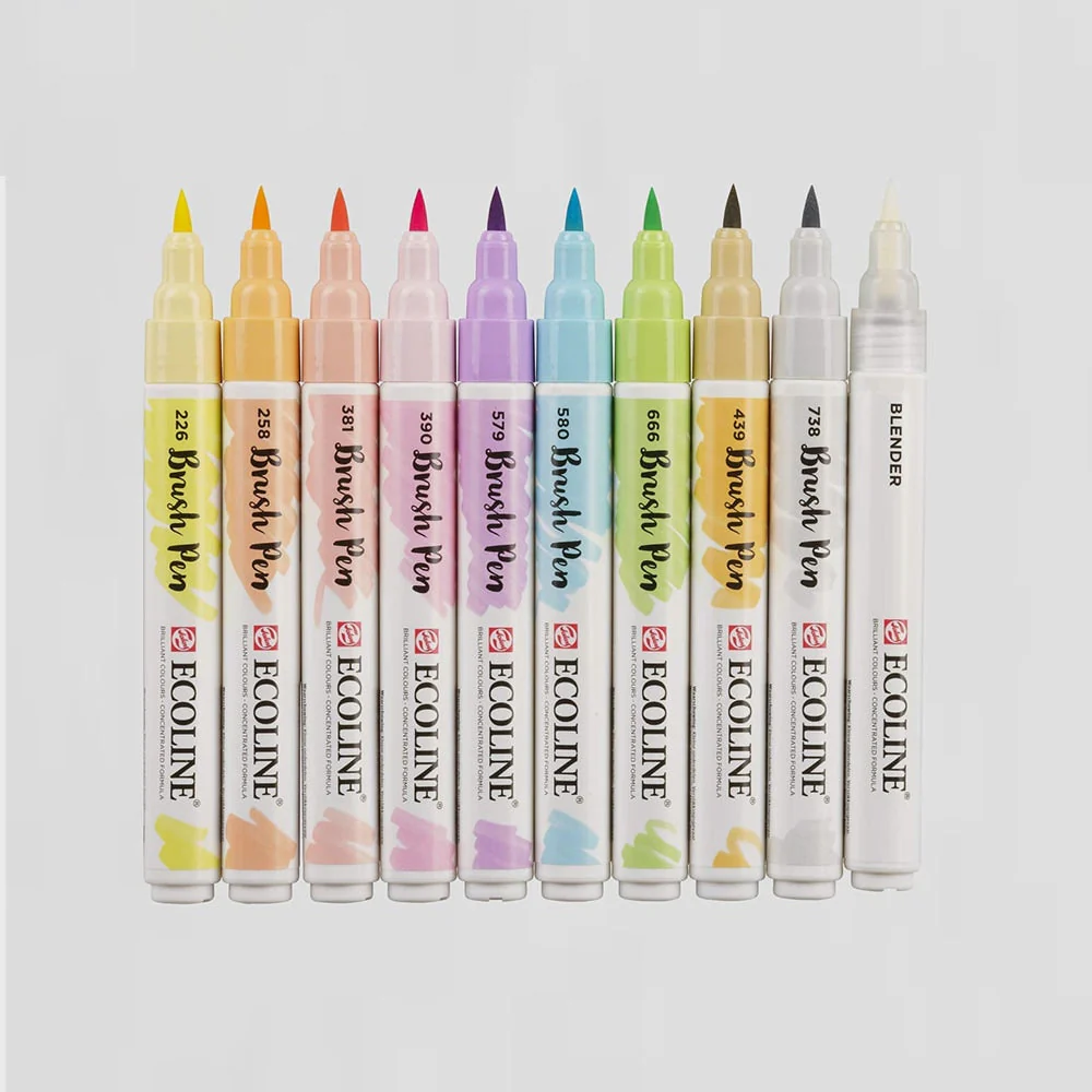 Set 10 Rotuladores Lettering Pastel Ecoline - Image 2