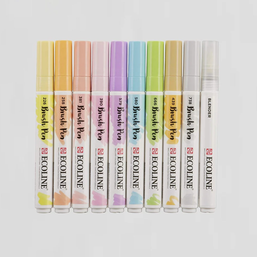Set 10 Rotuladores Lettering Pastel Ecoline - Image 3
