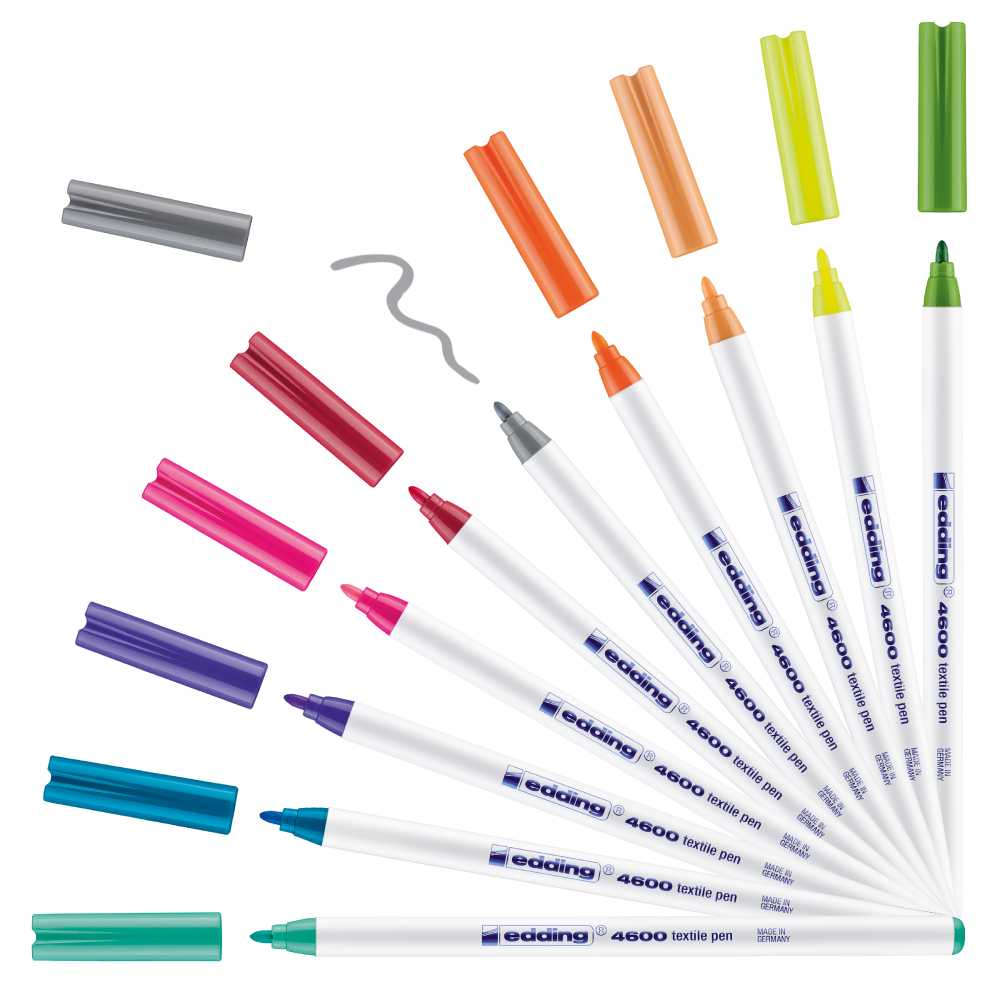 Set 10 Rotuladores Textiles Edding 4600 Surtido