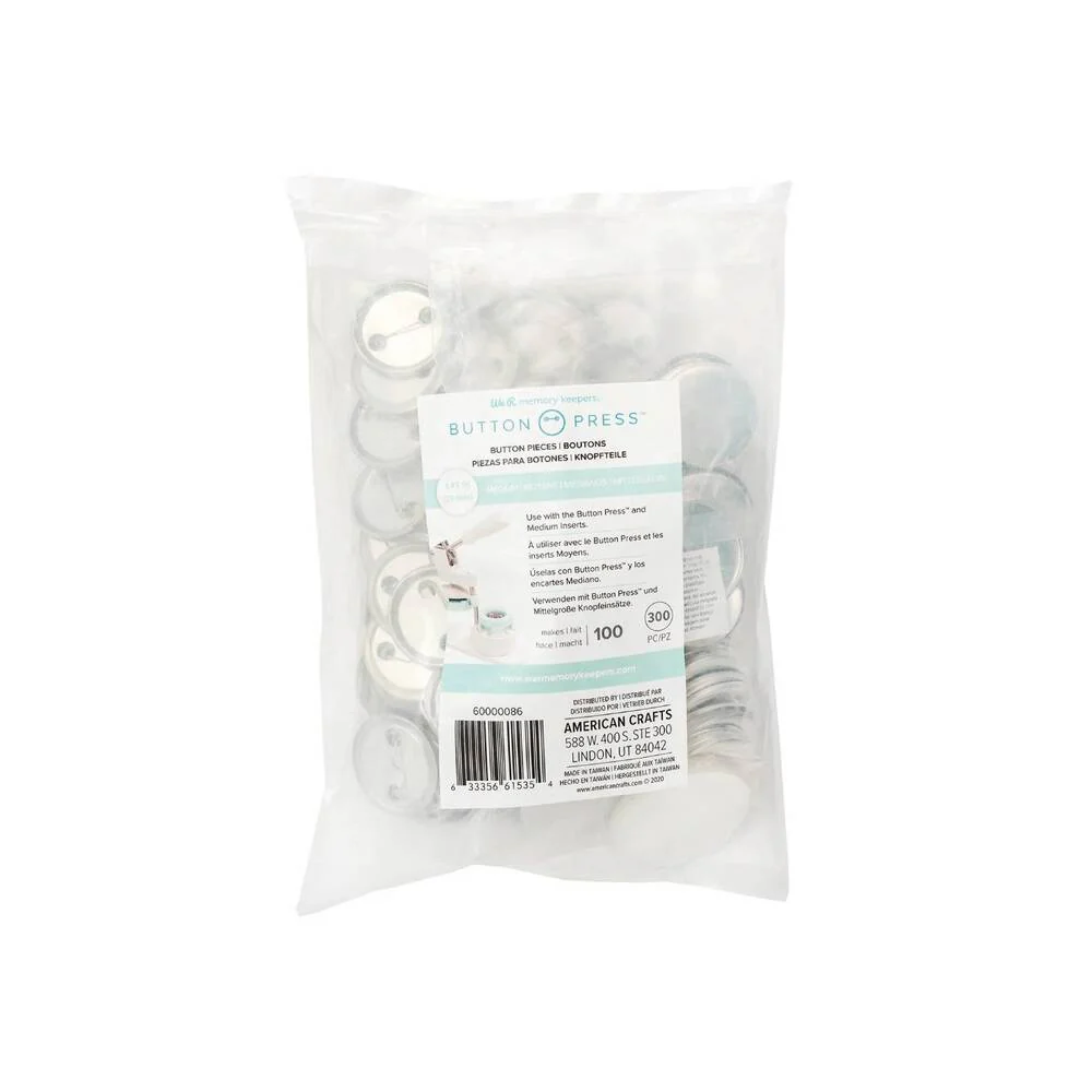 Set 100 Chapas Medianas Button Press We R Makers