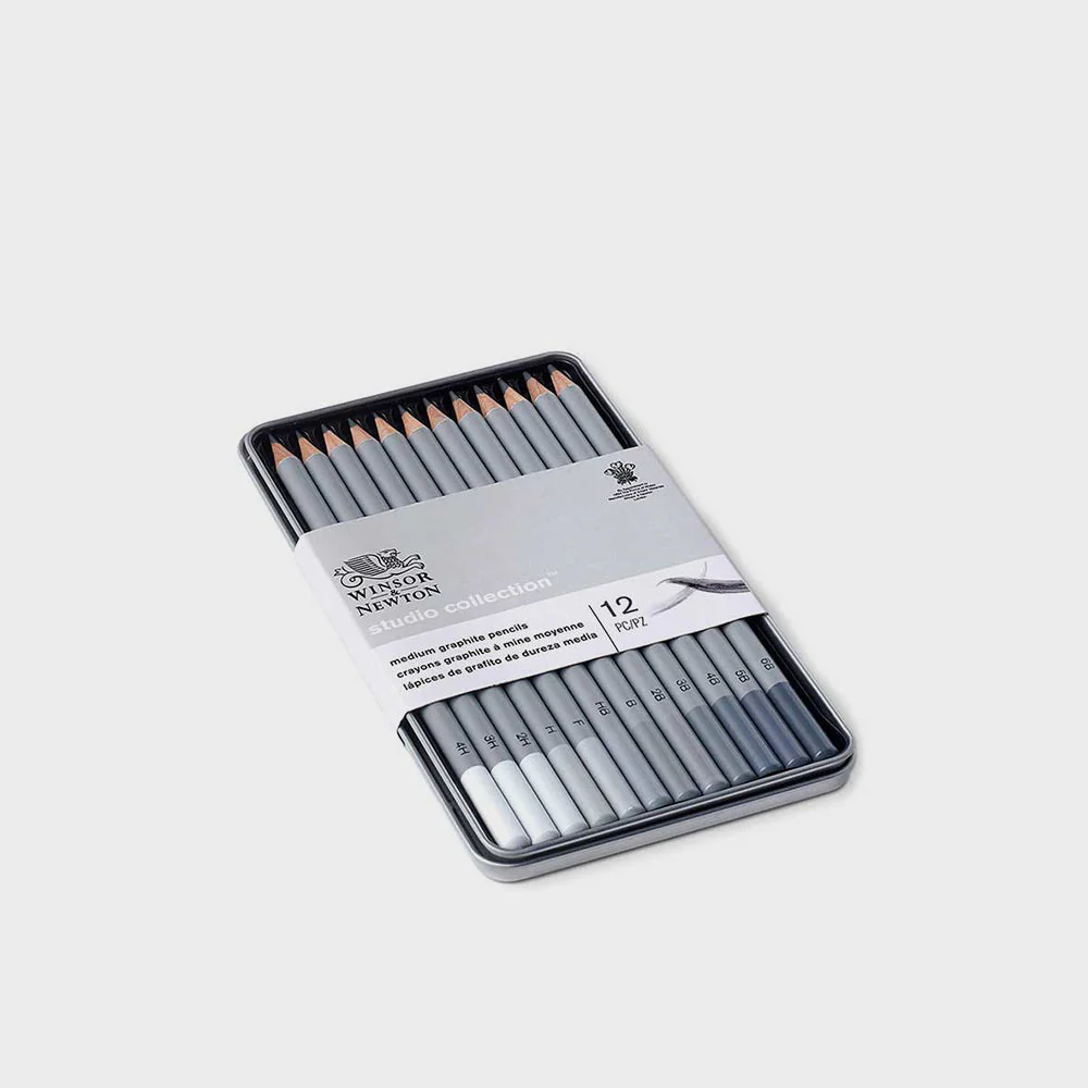 Set 12 Lápices Grafito WINSOR AND NEWTON Studio Collection - Image 2