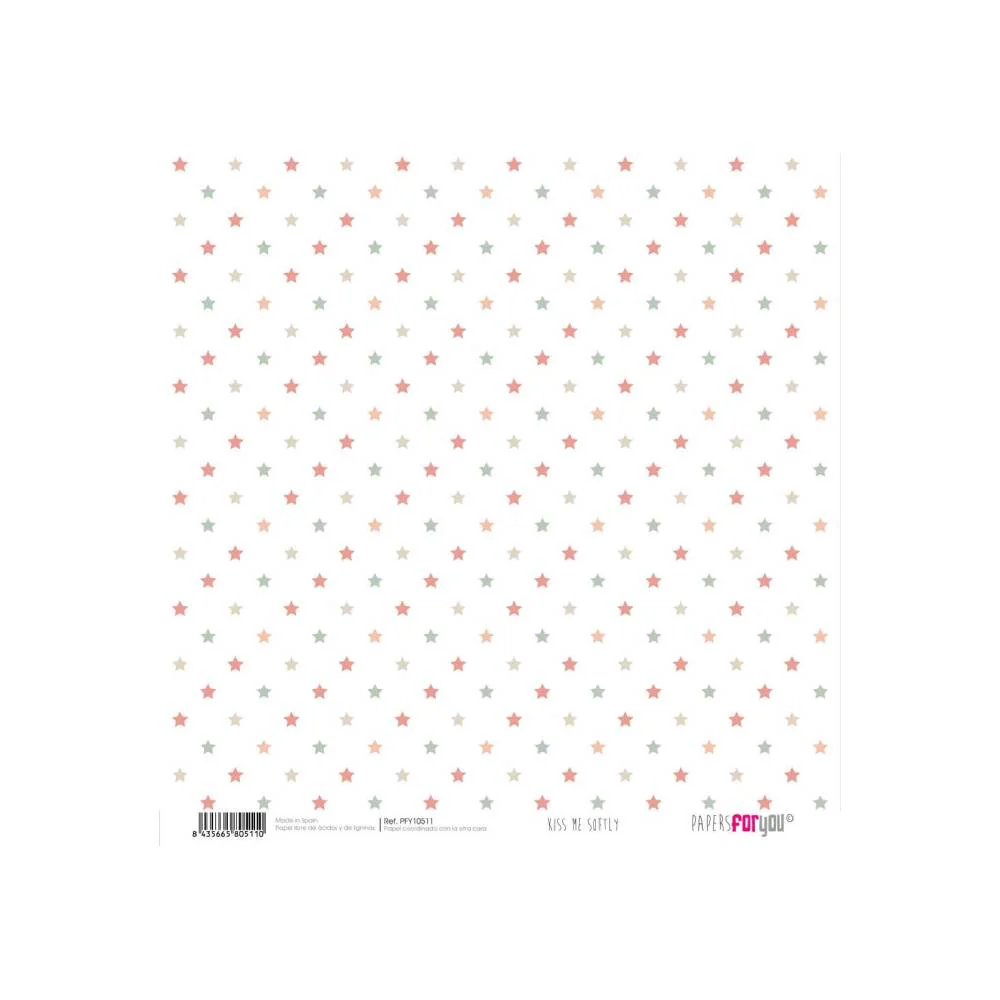Set 12 Papeles Scrap 15x15cm Kiss Me Softly Papers For You - Image 13