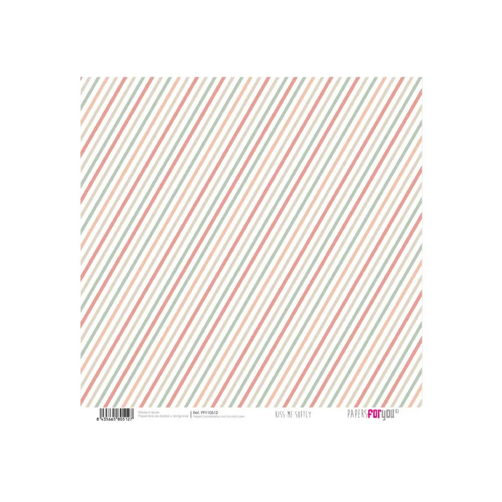 Set 12 Papeles Scrap 15x15cm Kiss Me Softly Papers For You - Image 4