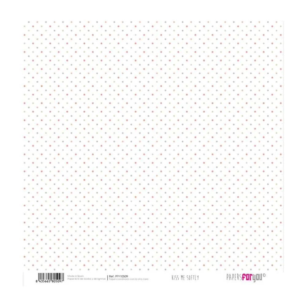 Set 12 Papeles Scrap 20x20cm Kiss Me Softly Papers For You - Image 13