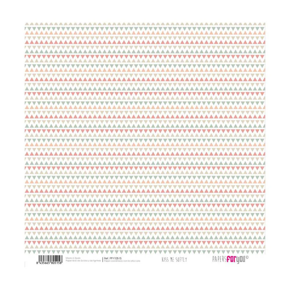 Set 12 Papeles Scrap 20x20cm Kiss Me Softly Papers For You - Image 2