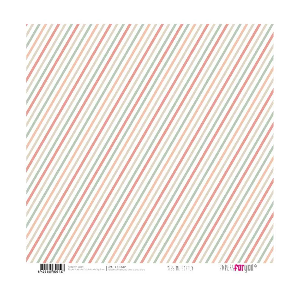 Set 12 Papeles Scrap 20x20cm Kiss Me Softly Papers For You - Image 8