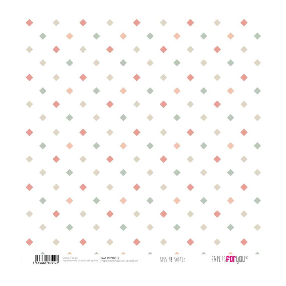 Set 12 Papeles Scrap 20x20cm Kiss Me Softly Papers For You - Image 9