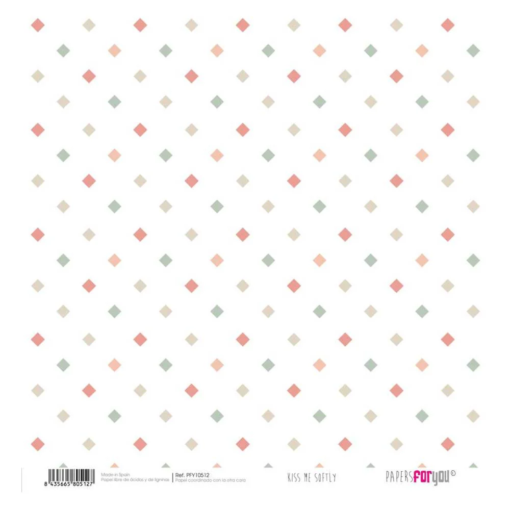 Set 12 Papeles Scrap 30x30cm Kiss Me Softly Papers For You - Image 3