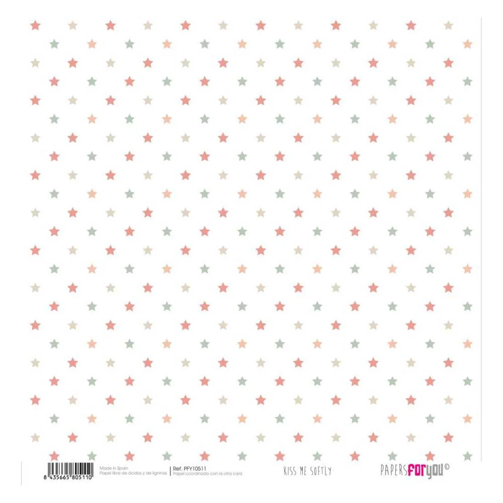 Set 12 Papeles Scrap 30x30cm Kiss Me Softly Papers For You - Image 5