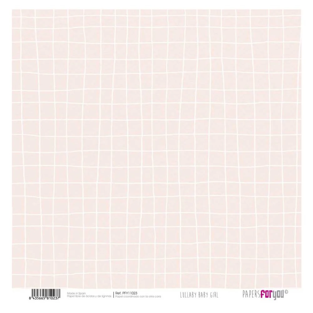 Set 12 Papeles Scrap 30x30cm Lullaby Baby Girl Papers For You - Image 26