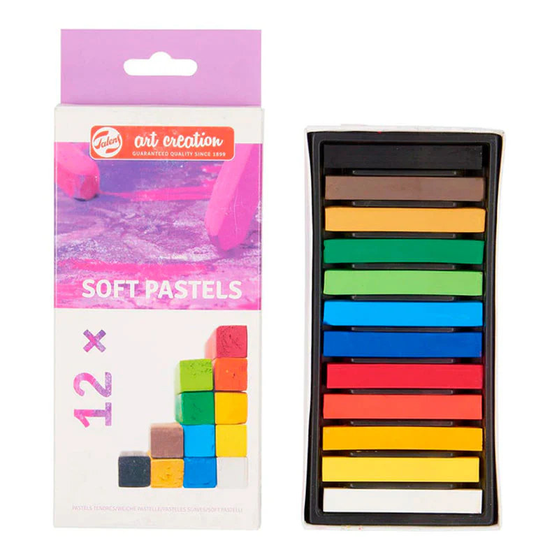 Set 12 Pasteles Suaves Cuadrados Art Creation