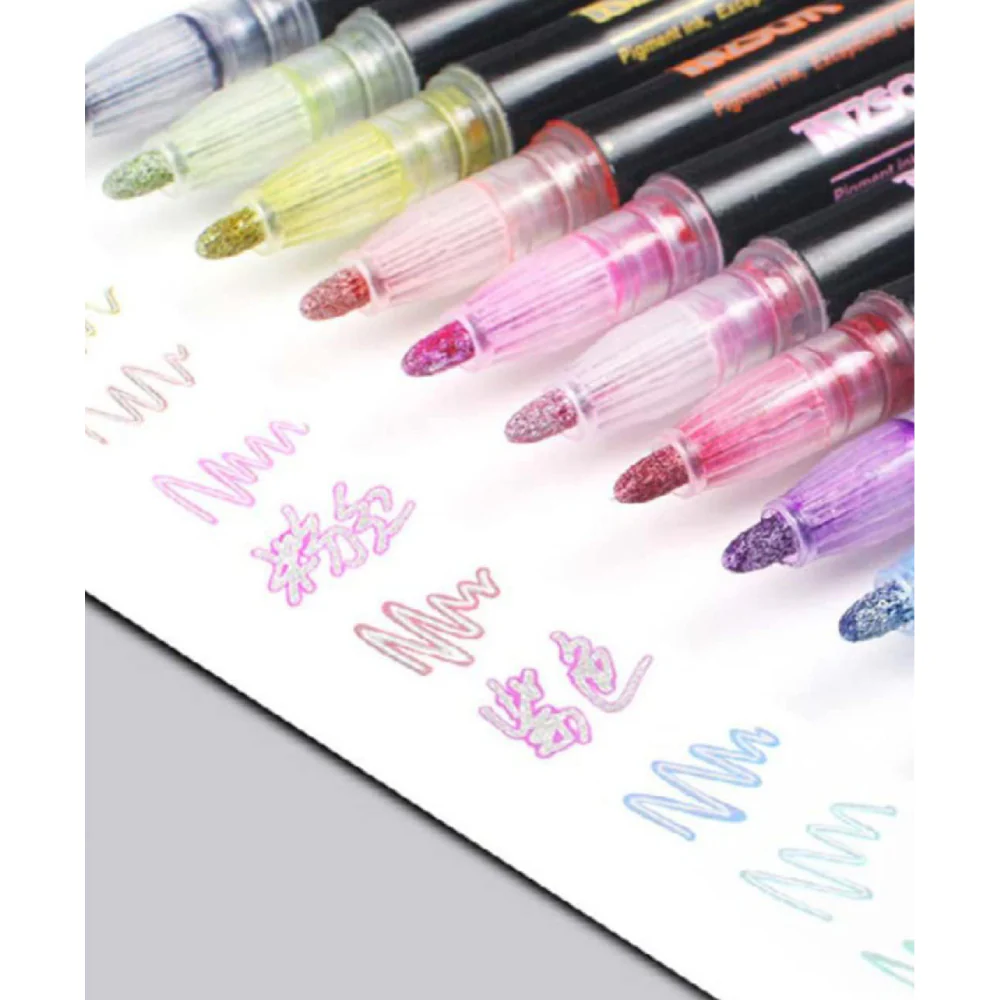 Set 12 Rotuladores Glitter Outliner Bicolor Pastel Alex Bog - Image 3
