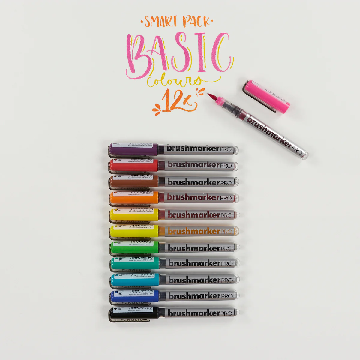 Set 12 Rotuladores Lettering BrushMarker Pro Básicos Karin - Image 4