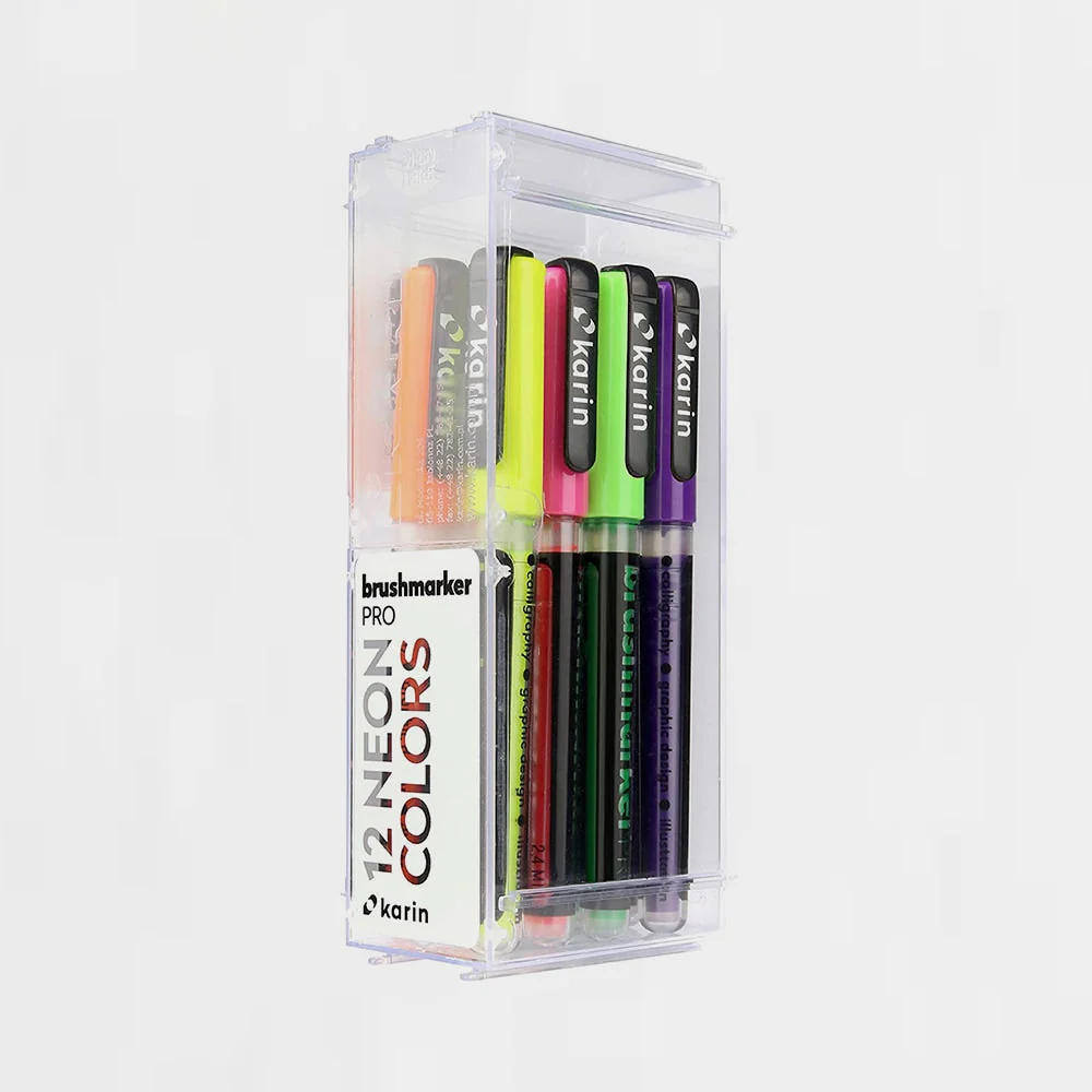 Set 12 Rotuladores Lettering Brushmarker Pro Neón Karin
