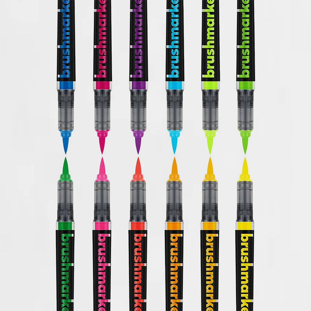 Set 12 Rotuladores Lettering Brushmarker Pro Neón Karin - Image 2