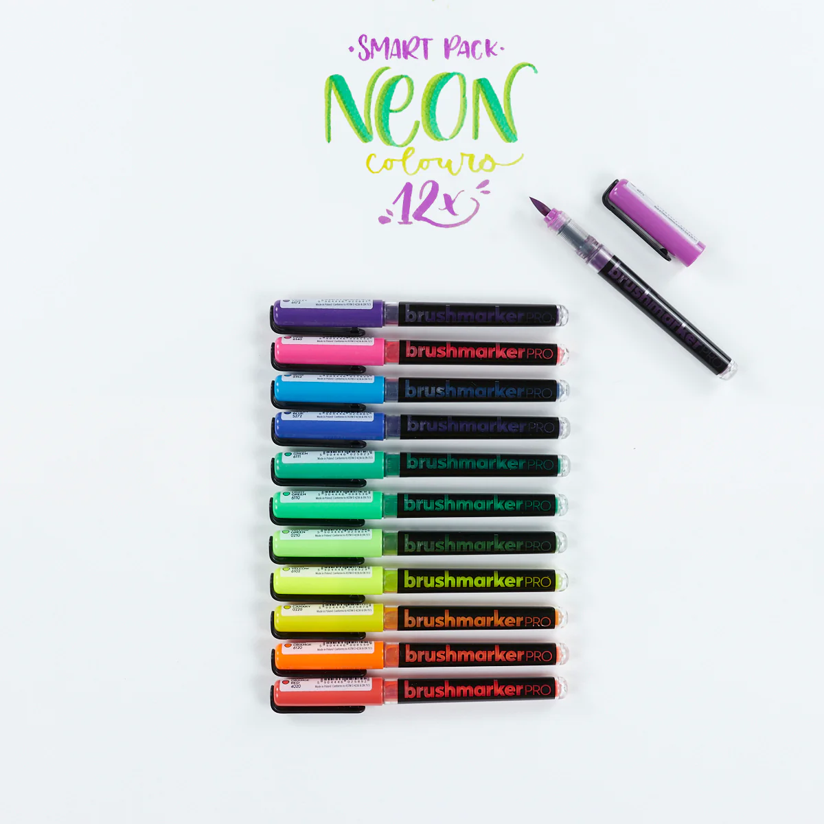 Set 12 Rotuladores Lettering Brushmarker Pro Neón Karin - Image 3