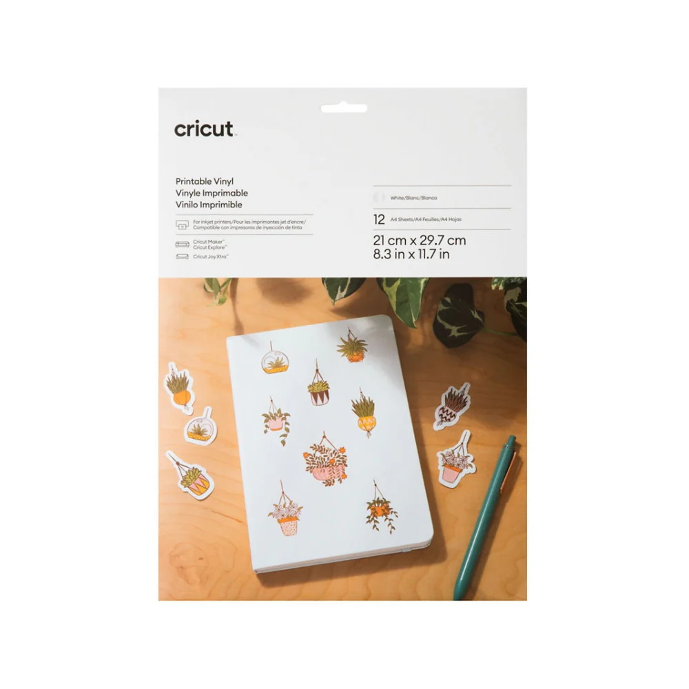 Set 12 Vinilos Blanco 21x29,7 Cricut Joy Xtra/Maker/Explore - Image 2
