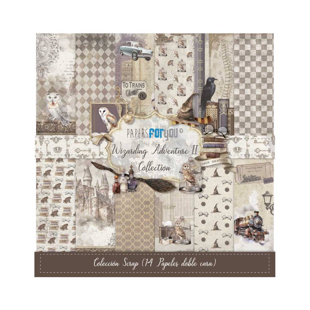 Set 14 Papeles Scrap 30x30 Wizarding Adventure II - Image 2