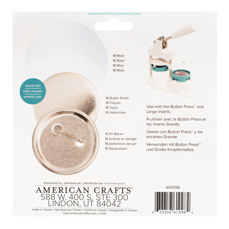 Set 18 Chapas Repuesto Grandes Button Press We R Makers - Image 2