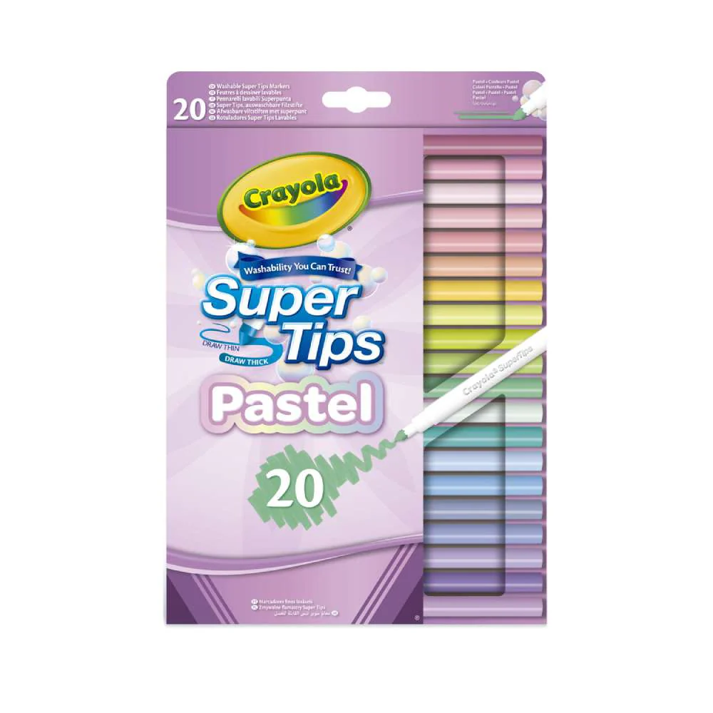 Set 20 Rotuladores Super Lavables Pastel Crayola