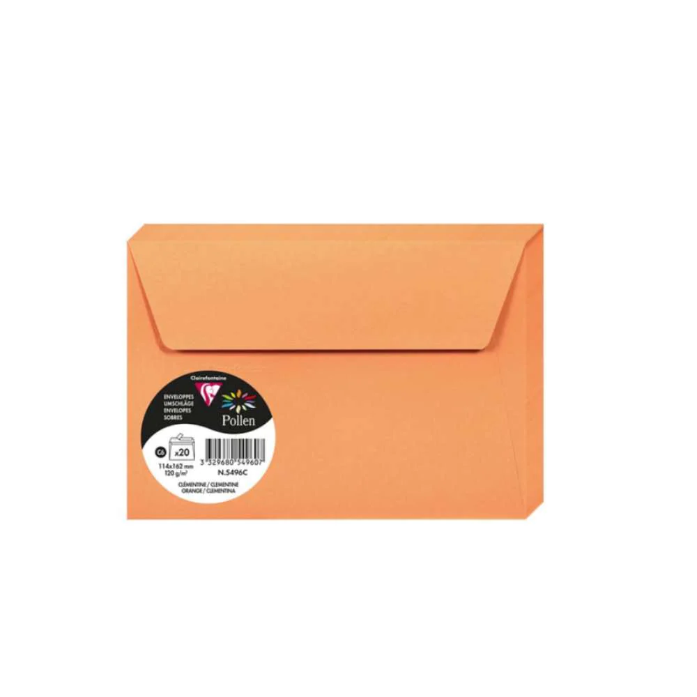 Set 20 Sobres 11x16 Clementina Pollen Clairefontaine