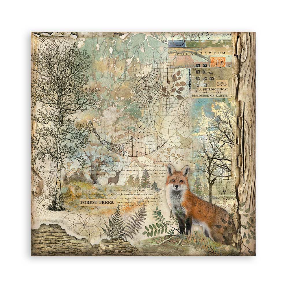 Set 22 Papeles Scrap Forest 30,5x30,5 Una Cara Stamperia - Image 2